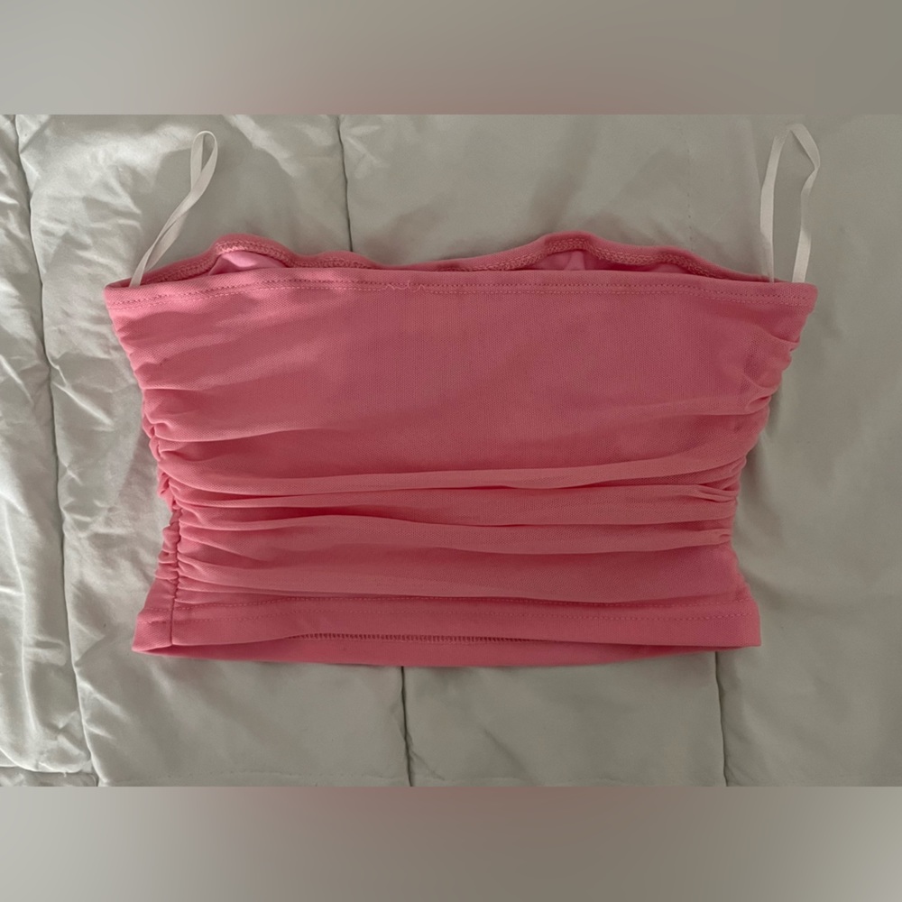pink tub cropped top, size small, from shein
